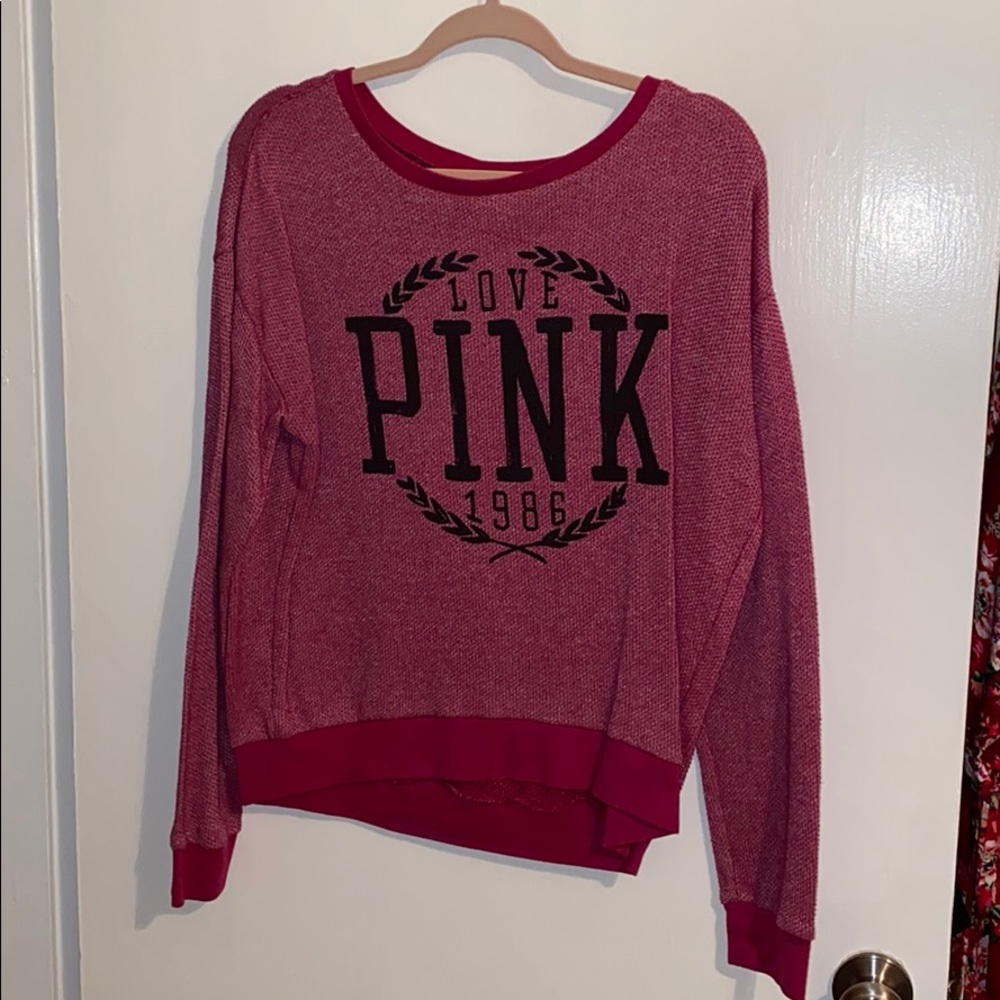 Pink wide neck sweater